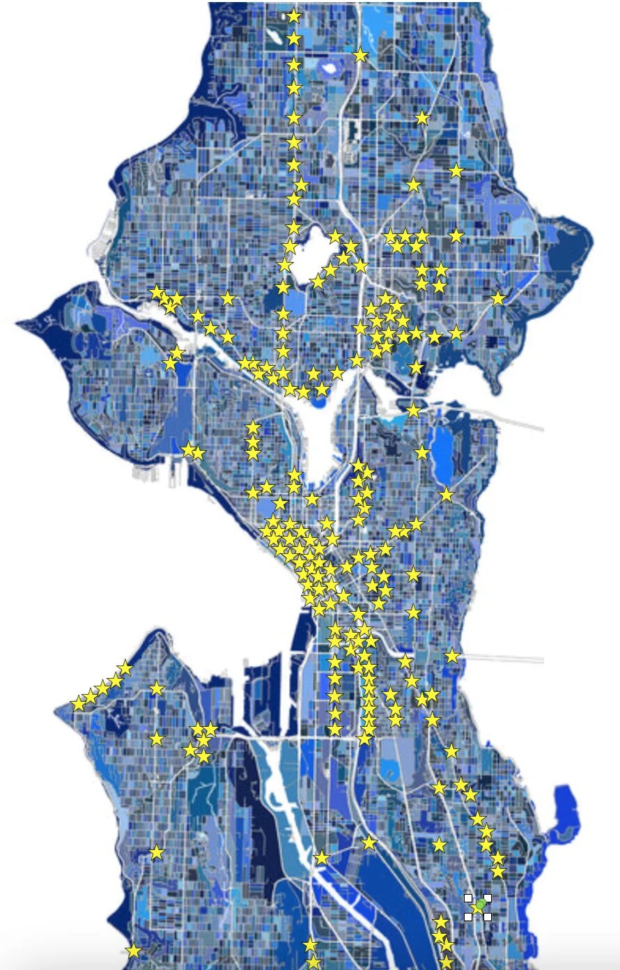 Seattle poster campaign map