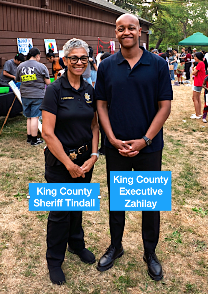 King County Sheriff Patricia Cole-Tindall and King County Executive Girmay Zahilay